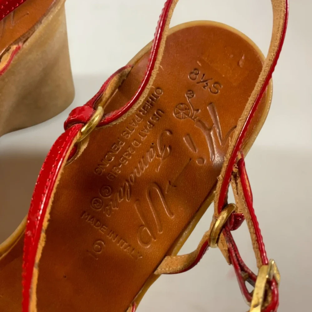 Vintage 1970s “Hi-Up Famolare” wedges, colorful strappy heels - Picture 7 of 11